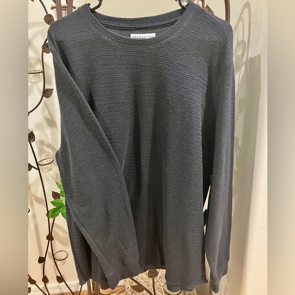Men's Dark Gray And Now This Crew Neck